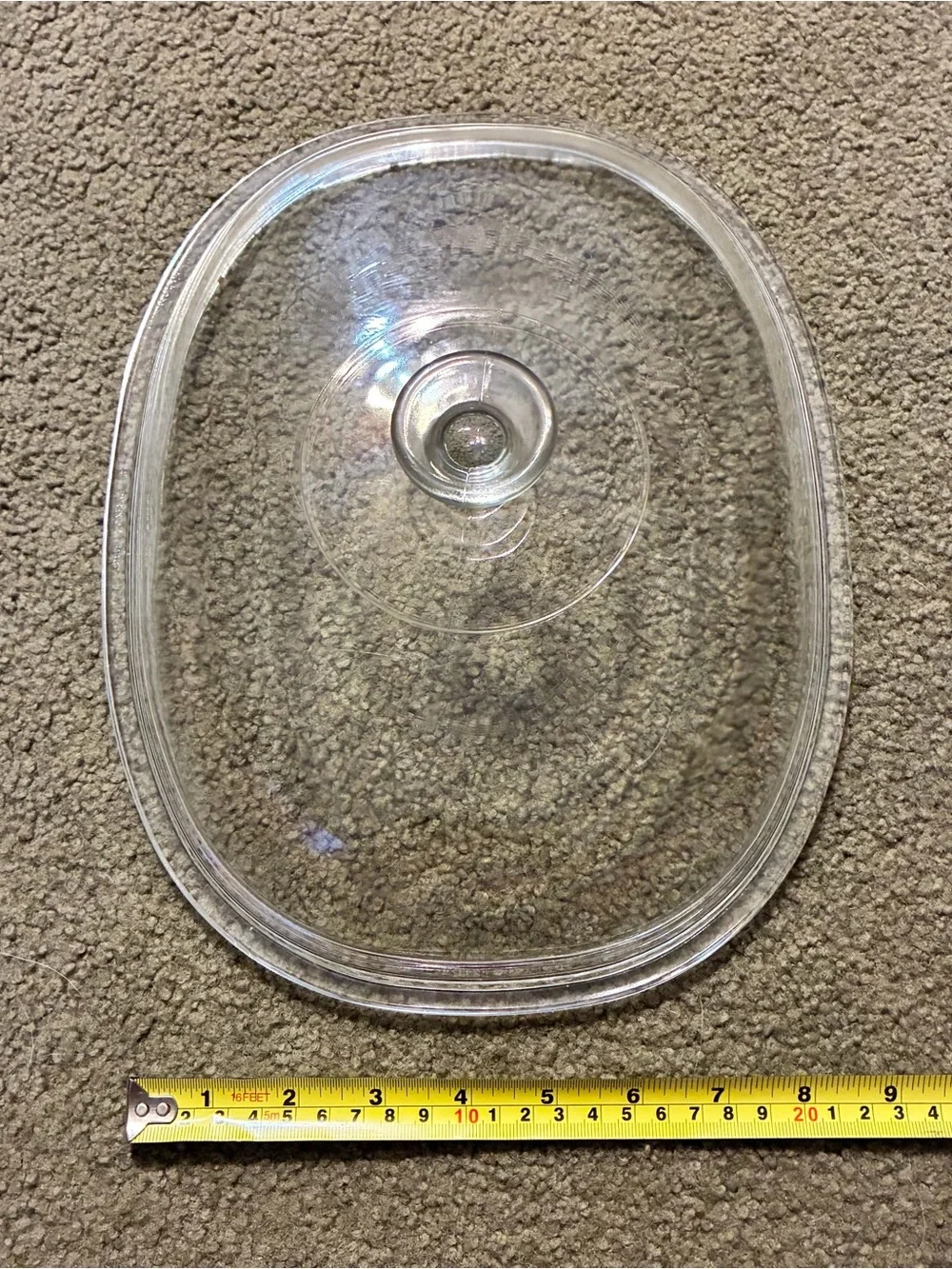 Replacement Pyrex Oval Glass Lid Inner Lip 11 3/4 Pyrex F 14 C for Slow Cooker